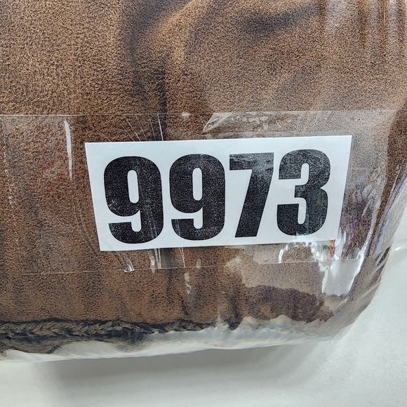 Vintage Deerskin Trading Post Leather Wool Mock neck Knit Sweater Men's L - Picture 10 of 10